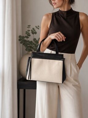 Celine Edge, Phoebe Philo Era logo. 🩷Black and Cream-fits 12x9 laptop!
(Large)